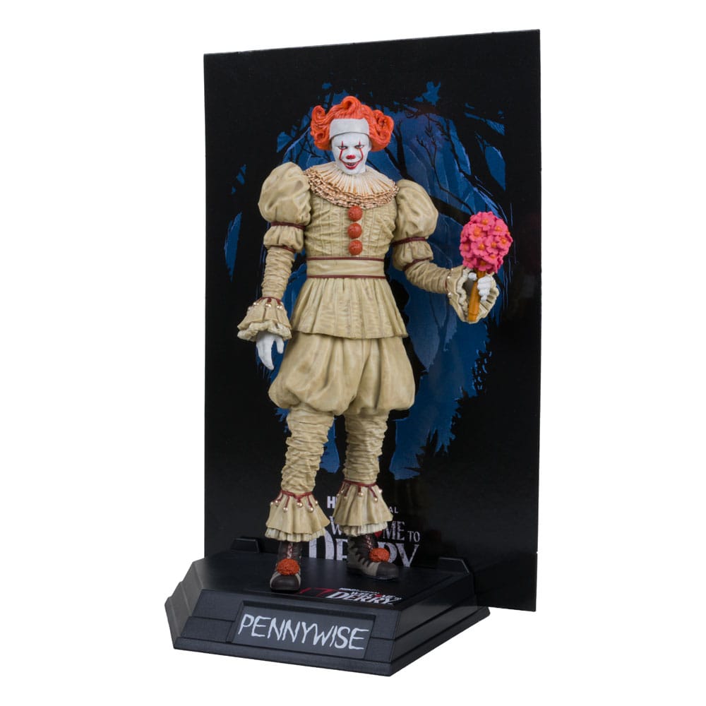 AUF BESTELLUNG GEFERTIGT: Willkommen in Derry – Movie Maniacs PVC-Statue Pennywise (Rückblende) (Gold Label) 16 cm