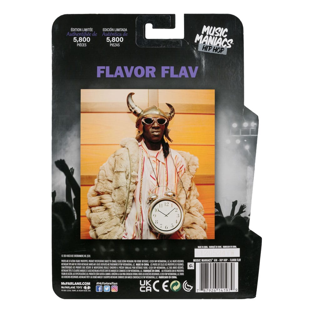 🧪 LAB | SU ORDINAZIONE Music Maniacs Hip Hop Action Figure Flavor Flav 16 cm