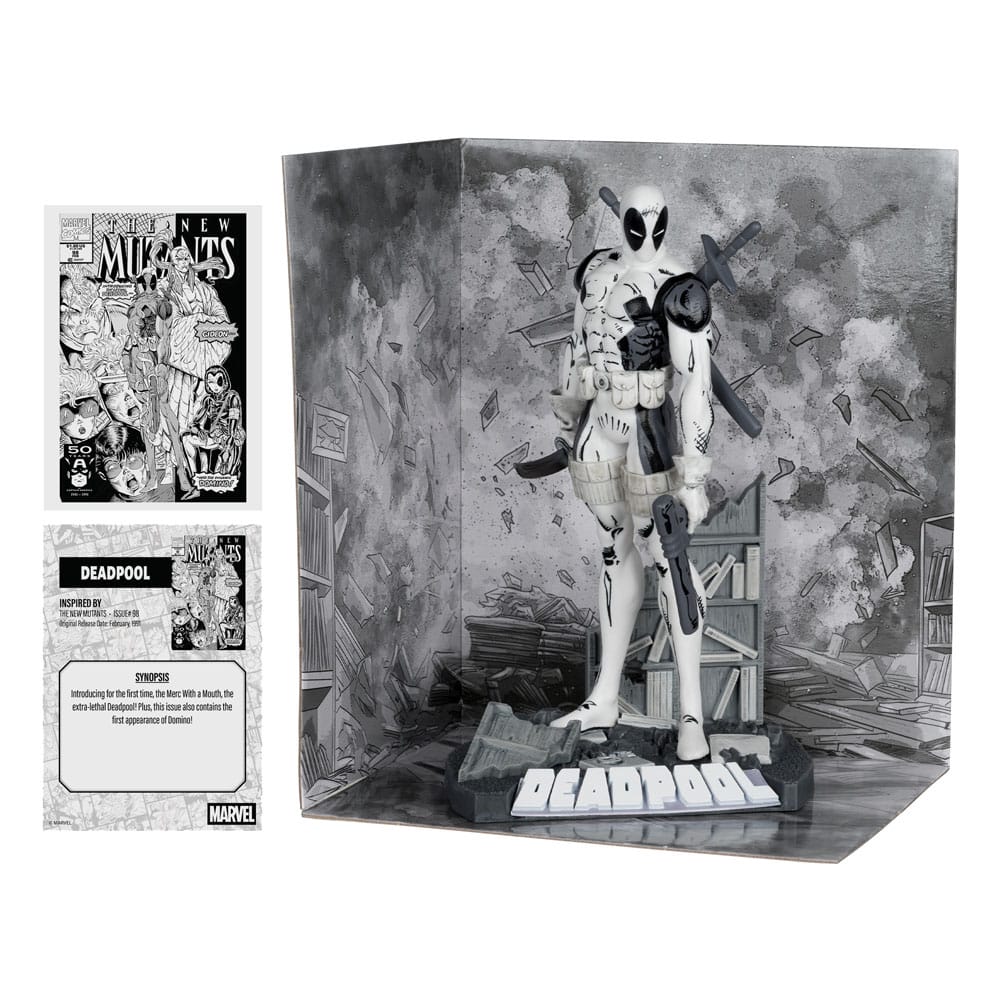 🧪 LAB | SU ORDINAZIONE Marvel Collection PVC Statue 1/10 Deadpool (The New Mutants #98) (Line Art) (Gold Label) 17 cm