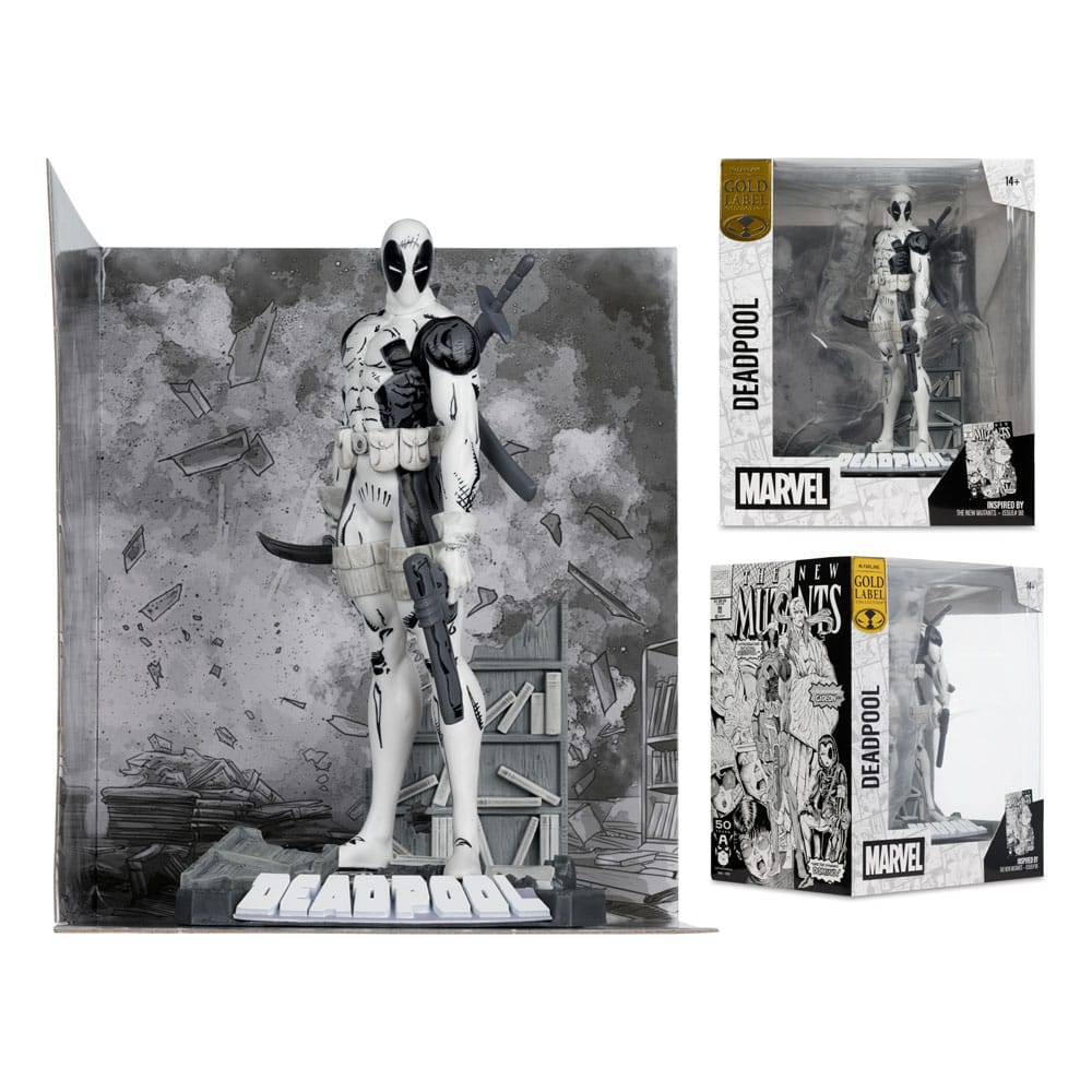 🧪 LAB | SU ORDINAZIONE Marvel Collection PVC Statue 1/10 Deadpool (The New Mutants #98) (Line Art) (Gold Label) 17 cm