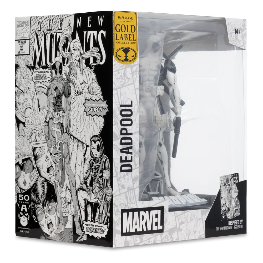 🧪 LAB | SU ORDINAZIONE Marvel Collection PVC Statue 1/10 Deadpool (The New Mutants #98) (Line Art) (Gold Label) 17 cm