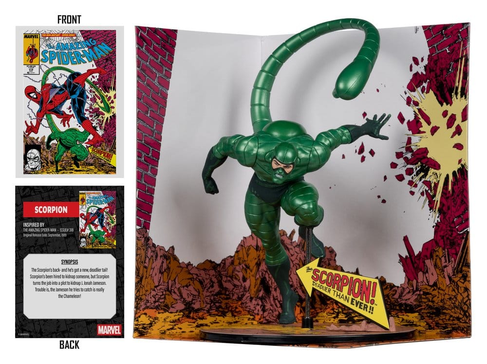 🧪 LAB | SU ORDINAZIONE Marvel PVC Statue !/10 Scorpion (Metallic) (The Amazing Spider-Man #318) (Gold Label) 18 cm
