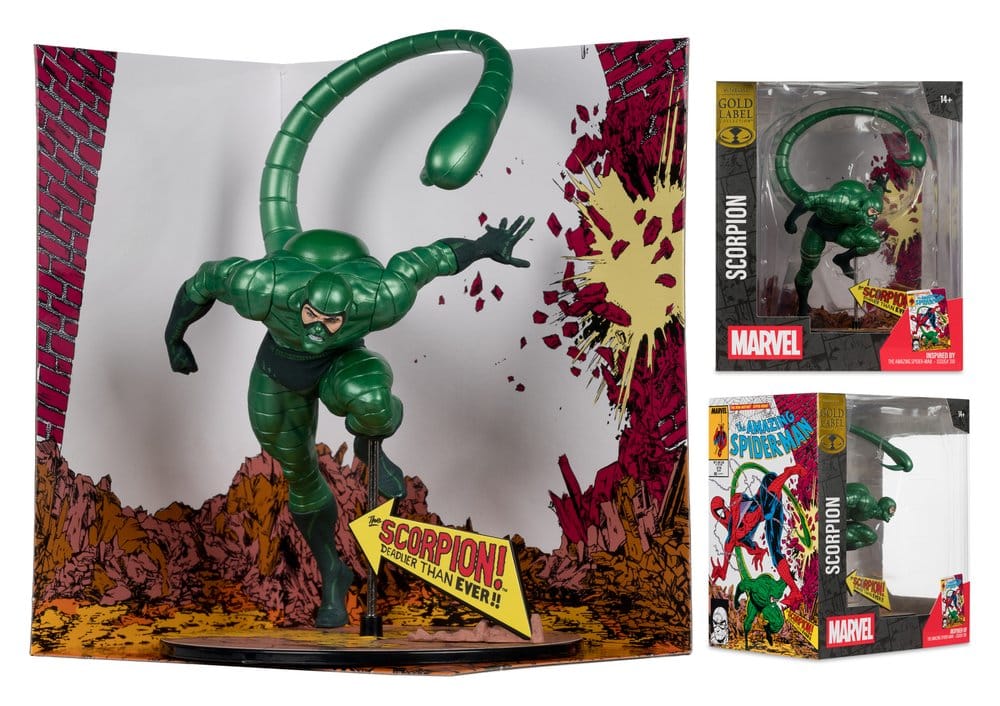 🧪 LAB | SU ORDINAZIONE Marvel PVC Statue !/10 Scorpion (Metallic) (The Amazing Spider-Man #318) (Gold Label) 18 cm