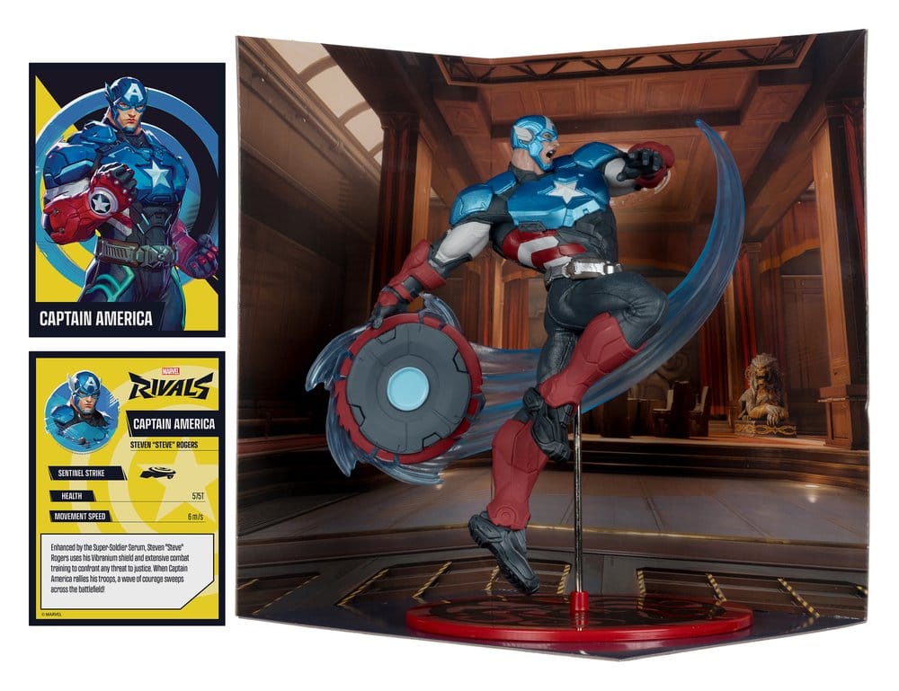 🧪 LAB | SU ORDINAZIONE Marvel Rivals Collection 1/10 Action Figure Captain America 20 cm