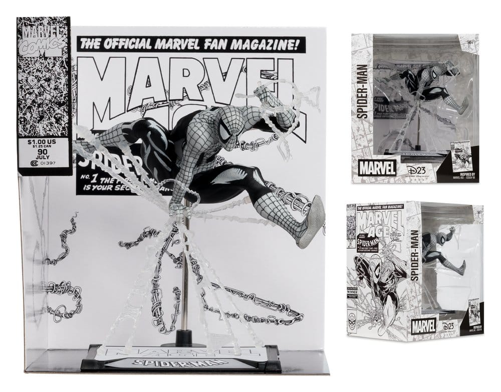 🧪 LAB | SU ORDINAZIONE Marvel PVC Statue 1/10 Spider-Man (Marvel Age #90) (Line Art) 18 cm