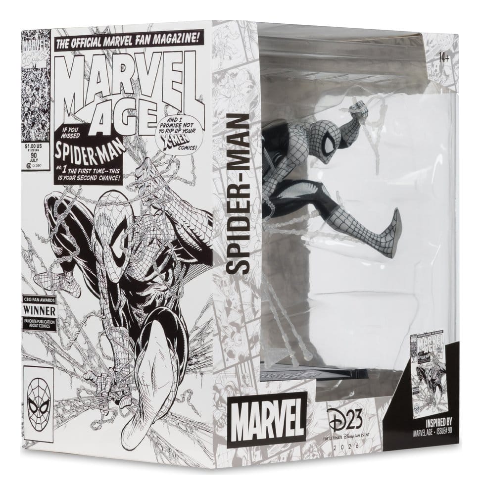 🧪 LAB | SU ORDINAZIONE Marvel PVC Statue 1/10 Spider-Man (Marvel Age #90) (Line Art) 18 cm