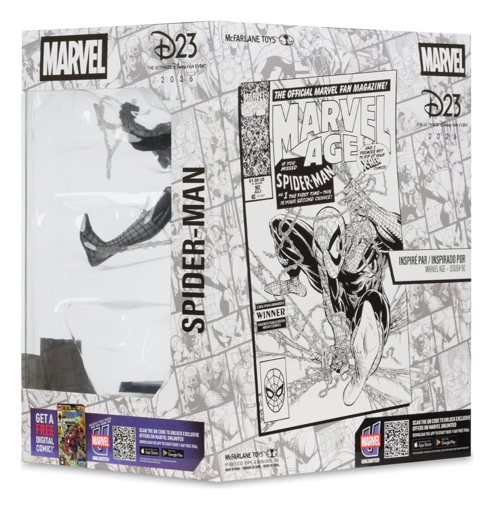 🧪 LAB | SU ORDINAZIONE Marvel PVC Statue 1/10 Spider-Man (Marvel Age #90) (Line Art) 18 cm