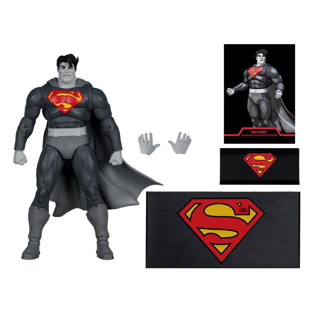🧪 LAB | SU ORDINAZIONE DC Multiverse Action Figure Superman (The Dark Knight Returns) (Black & White Accent Edition) (Gold Label) 18 cm