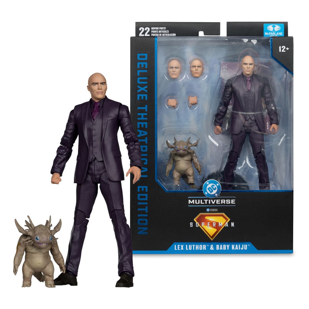 🧪 LAB | SU ORDINAZIONE Superman (2025) DC Multiverse Deluxe Action Figure Lex Luthor with Baby Kaiju (Deluxe Theatrical Edition) 18 cm
