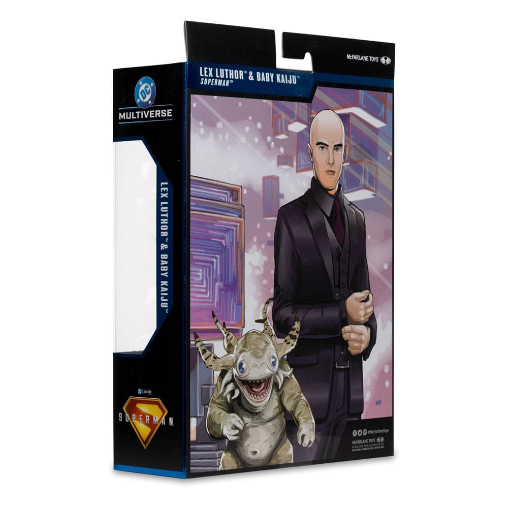 🧪 LAB | SU ORDINAZIONE Superman (2025) DC Multiverse Deluxe Action Figure Lex Luthor with Baby Kaiju (Deluxe Theatrical Edition) 18 cm