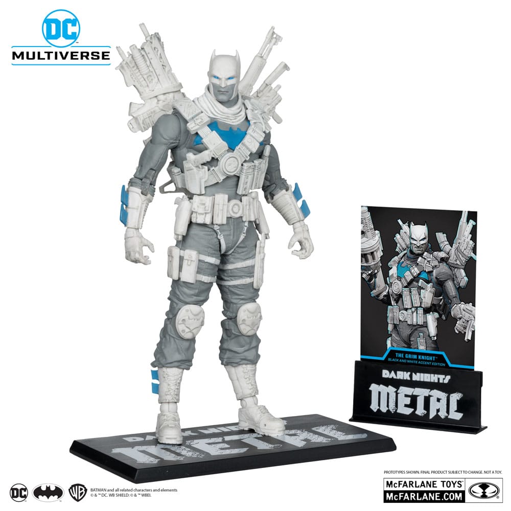 🧪 LAB | SU ORDINAZIONE DC Multiverse Action Figure The Grim Knight (Dark Nights Metal) (Black & White Accent Edition) (Gold Label) 18 cm