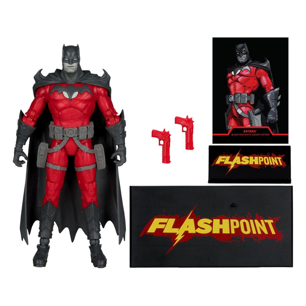 🧪 LAB | SU ORDINAZIONE DC Multiverse Action Figure Batman (Flashpoint) (Black & White Accent Edition) (Gold Label) 18 cm