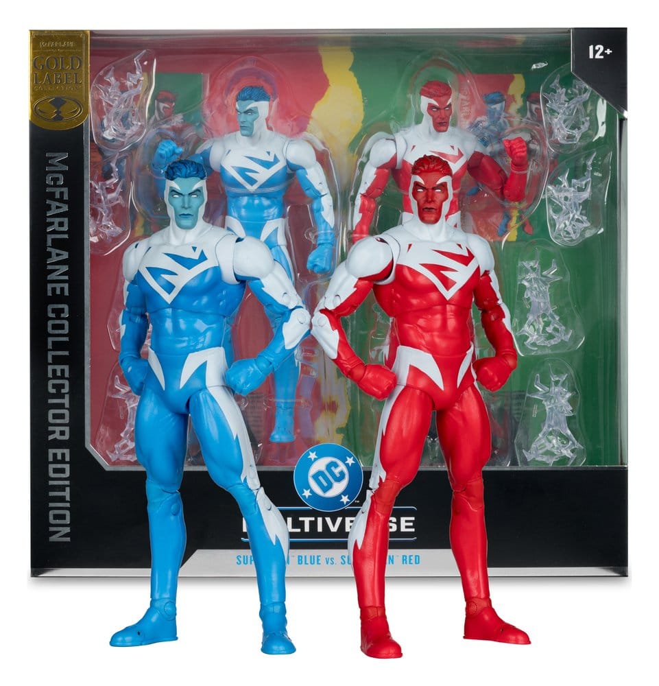 🧪 LAB | SU ORDINAZIONE DC Multiverse Action Figures 2-Pack Superman Blue vs. Superman Red (Gold Label) 18 cm