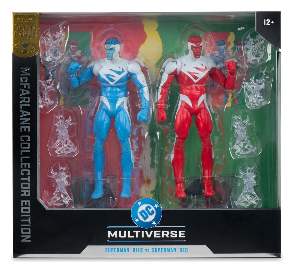 🧪 LAB | SU ORDINAZIONE DC Multiverse Action Figures 2-Pack Superman Blue vs. Superman Red (Gold Label) 18 cm