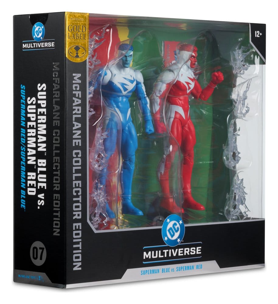 🧪 LAB | SU ORDINAZIONE DC Multiverse Action Figures 2-Pack Superman Blue vs. Superman Red (Gold Label) 18 cm
