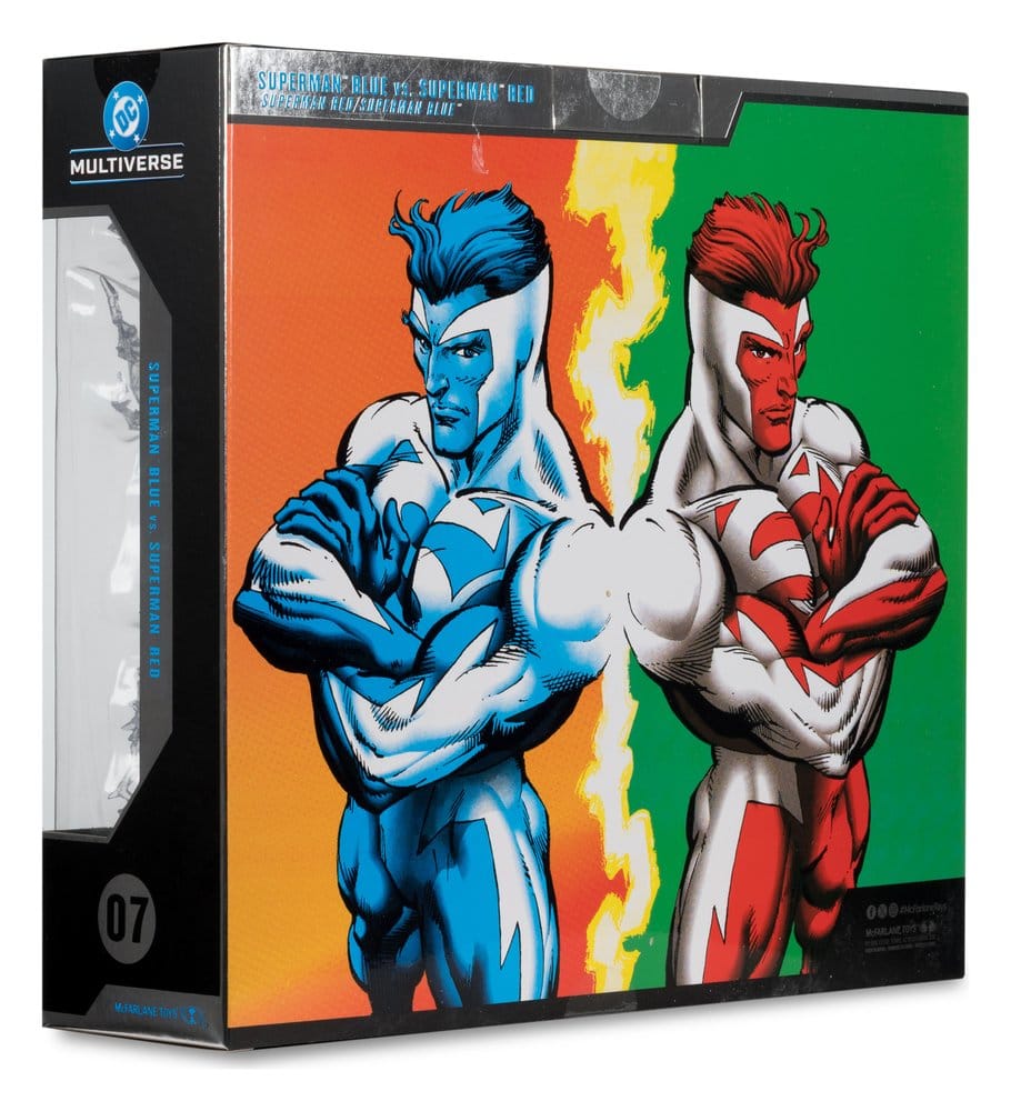 🧪 LAB | SU ORDINAZIONE DC Multiverse Action Figures 2-Pack Superman Blue vs. Superman Red (Gold Label) 18 cm