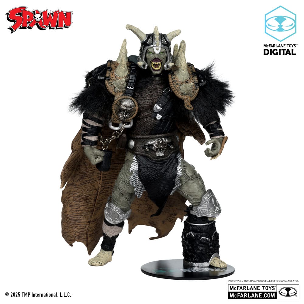🧪 LAB | SU ORDINAZIONE Spawn Action Figure Bloodaxe with Horse (Spawn: The Dark Ages) (McFarlane Toys 30th Anniversary) (Gold Label) 18 cm