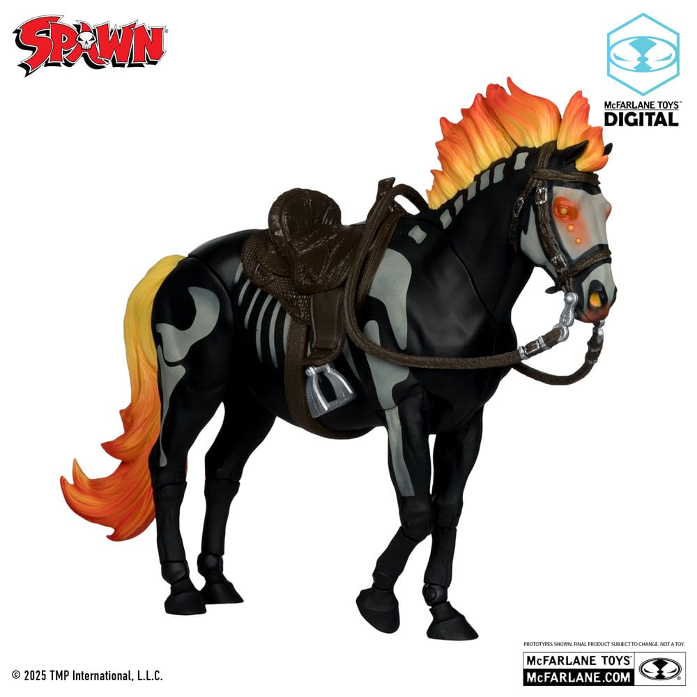 🧪 LAB | SU ORDINAZIONE Spawn Action Figure Bloodaxe with Horse (Spawn: The Dark Ages) (McFarlane Toys 30th Anniversary) (Gold Label) 18 cm