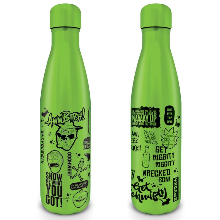 SU ORDINAZIONE Rick and Morty Drink Bottle Quotes ESAURITO