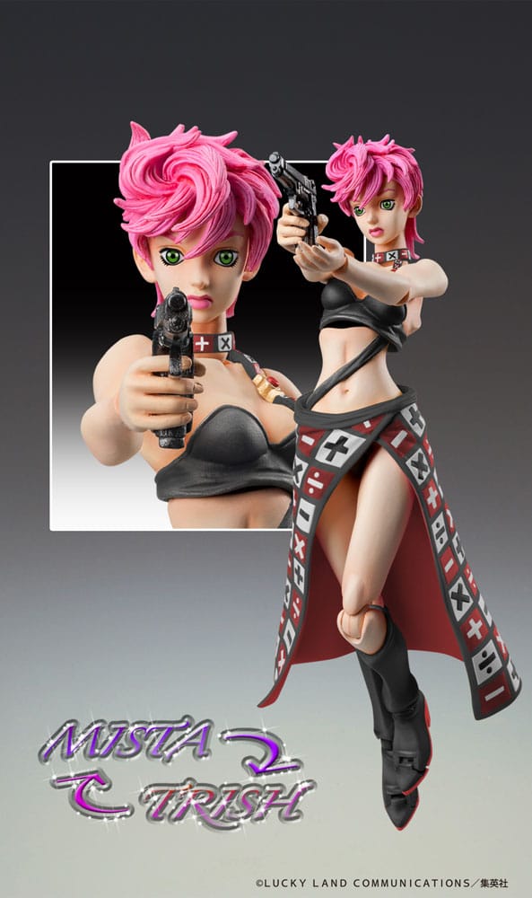 PREORDINE+ 02/2026 JoJo's Bizarre Adventure Part 5 Super Action Action Figure Chozokado Trish Una Black Ver. 15 cm