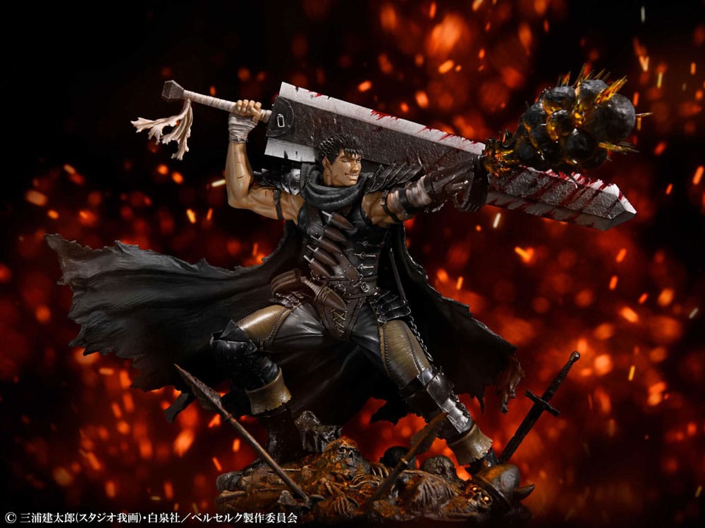 SU ORDINAZIONE Berserk PVC Statue 1/7 Guts Black Swordsman Ver. 26 cm