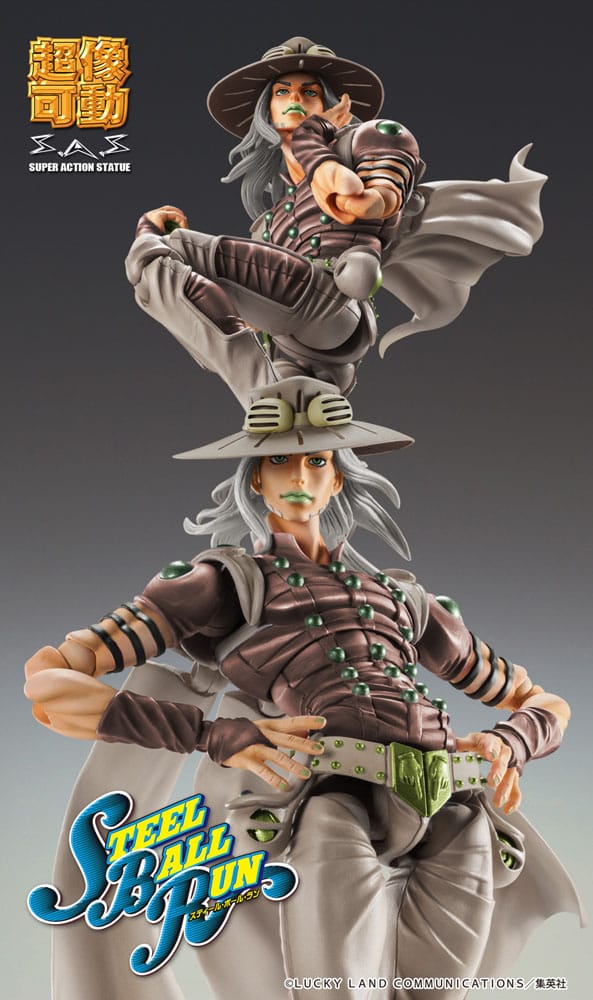 PREORDINE+ 01/2026 JoJo's Bizarre Adventure Part7 Steel Ball Run Super Action Action Figure Chozokado Gyro Zeppeli Third 16 cm