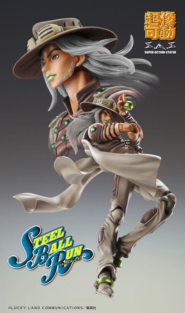 PREORDINE+ 01/2026 JoJo's Bizarre Adventure Part7 Steel Ball Run Super Action Action Figure Chozokado Gyro Zeppeli Third 16 cm
