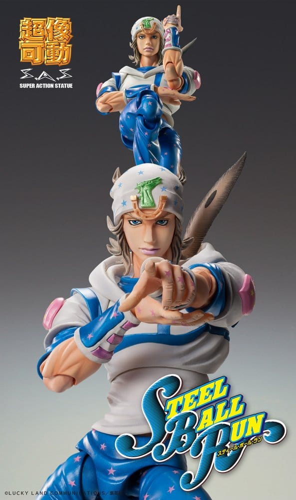 PREORDINE+ 12/2026 JoJo's Bizarre Adventure Part 7: Steel Ball Run Super Chozokado Action Action Figure Johnny Joestar 15 cm