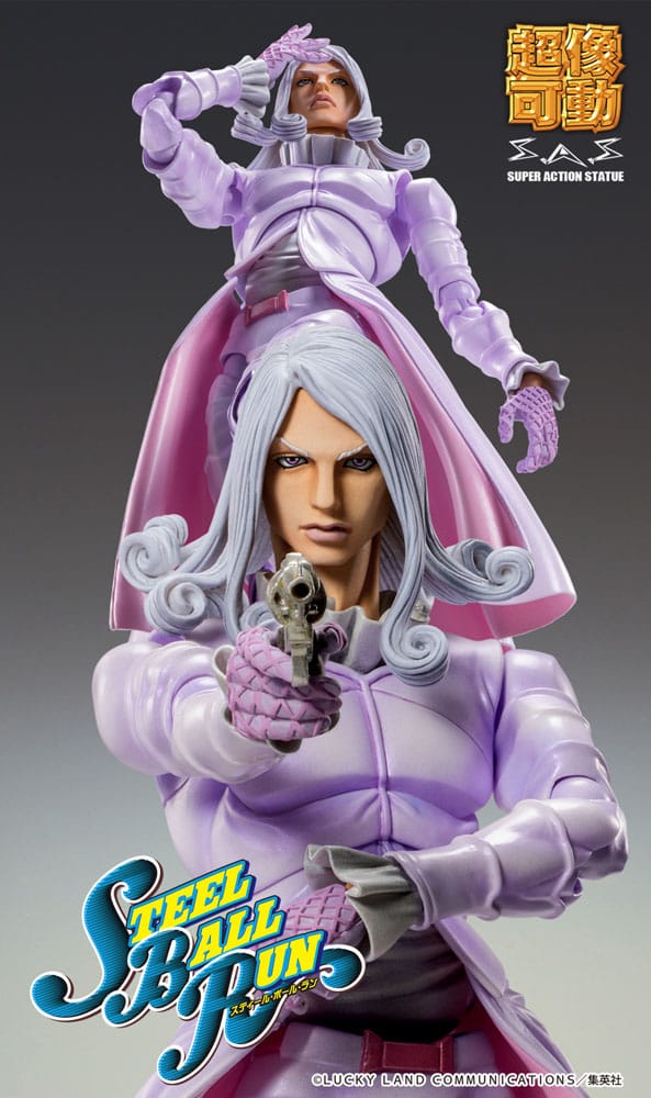 PREORDINE+ 12/2025 JoJo's Bizarre Adventure Part7 Steel Ball Run Super Action Action Figure Chozokado Funny Valentine Second 15 cm