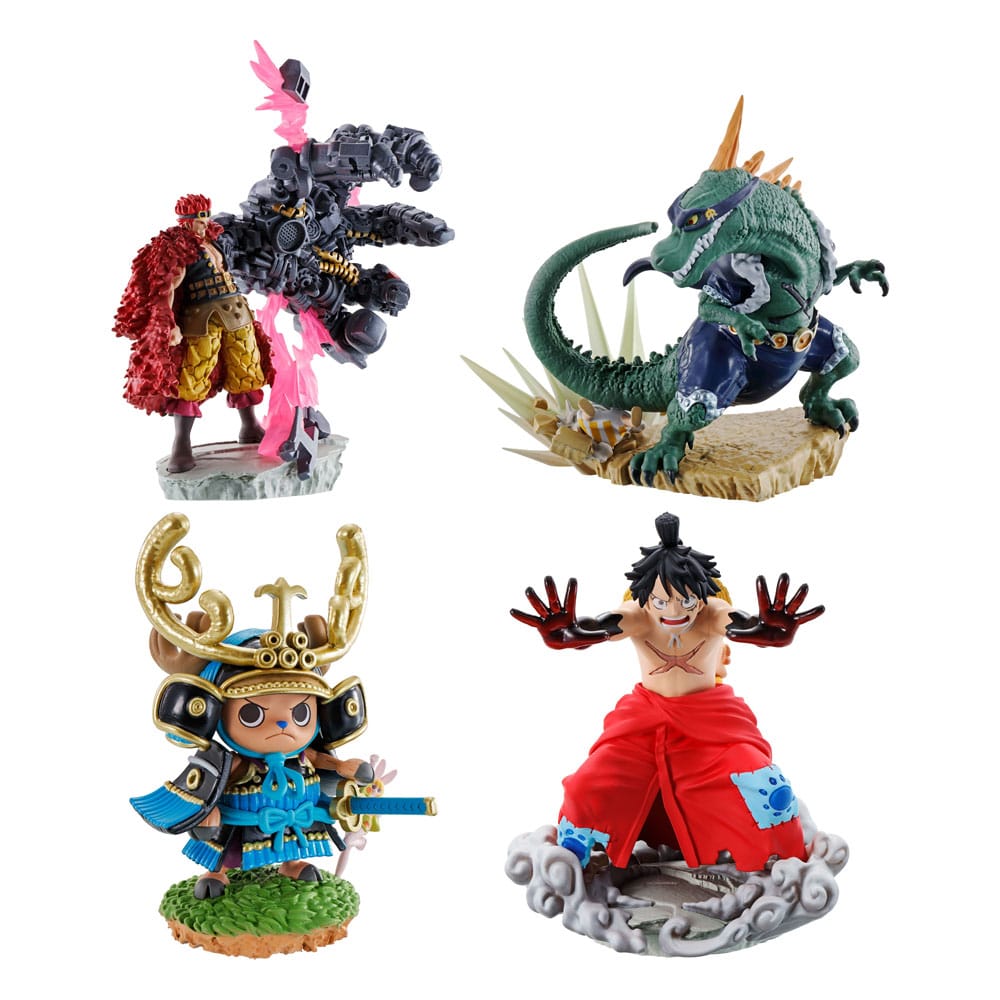 SU ORDINAZIONE One Piece Petitrama PVC Mini Statue Logbox Re Birth Wanokuni Vol. 2 Set 9 cm