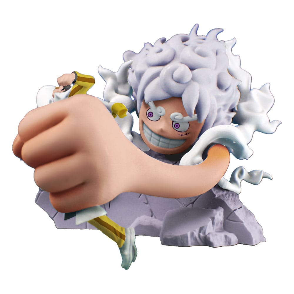 SU ORDINAZIONE One Piece Petitrama PVC Mini Statue Logbox Re Birth Egghead 4-Set 9 cm