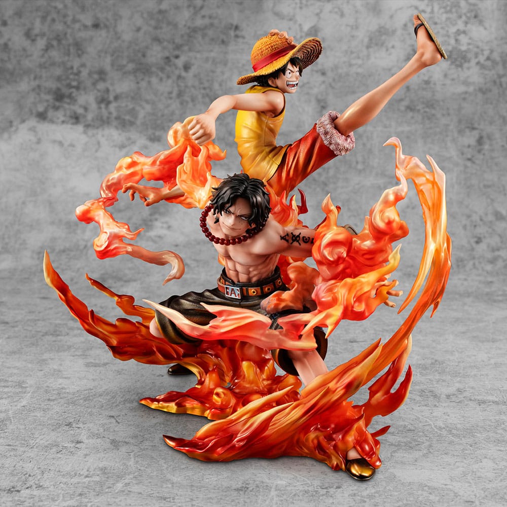 PREORDINE ESAURITO One Piece P.O.P NEO-Maximum PVC Statue Luffy & Ace Bond between brothers 20th Limited Ver. 25 cm (PREORDINE NON CANCELLABILE)
