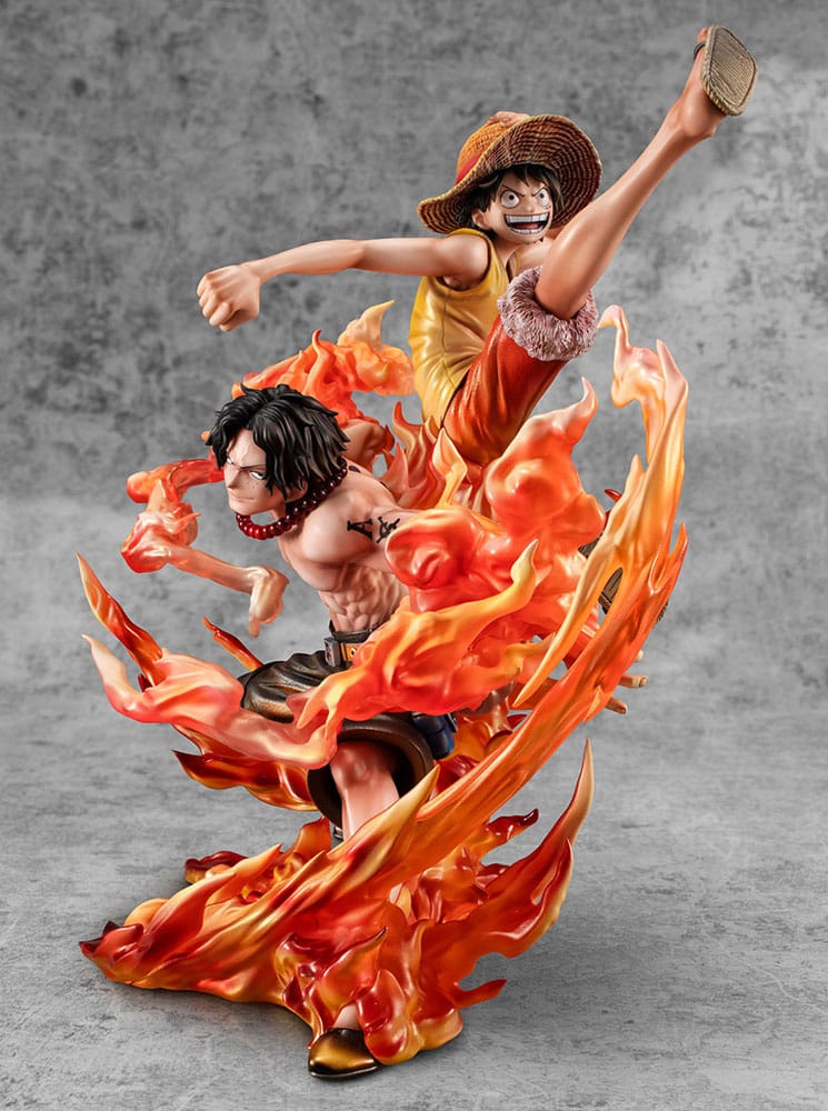 PREORDINE ESAURITO One Piece P.O.P NEO-Maximum PVC Statue Luffy & Ace Bond between brothers 20th Limited Ver. 25 cm (PREORDINE NON CANCELLABILE)