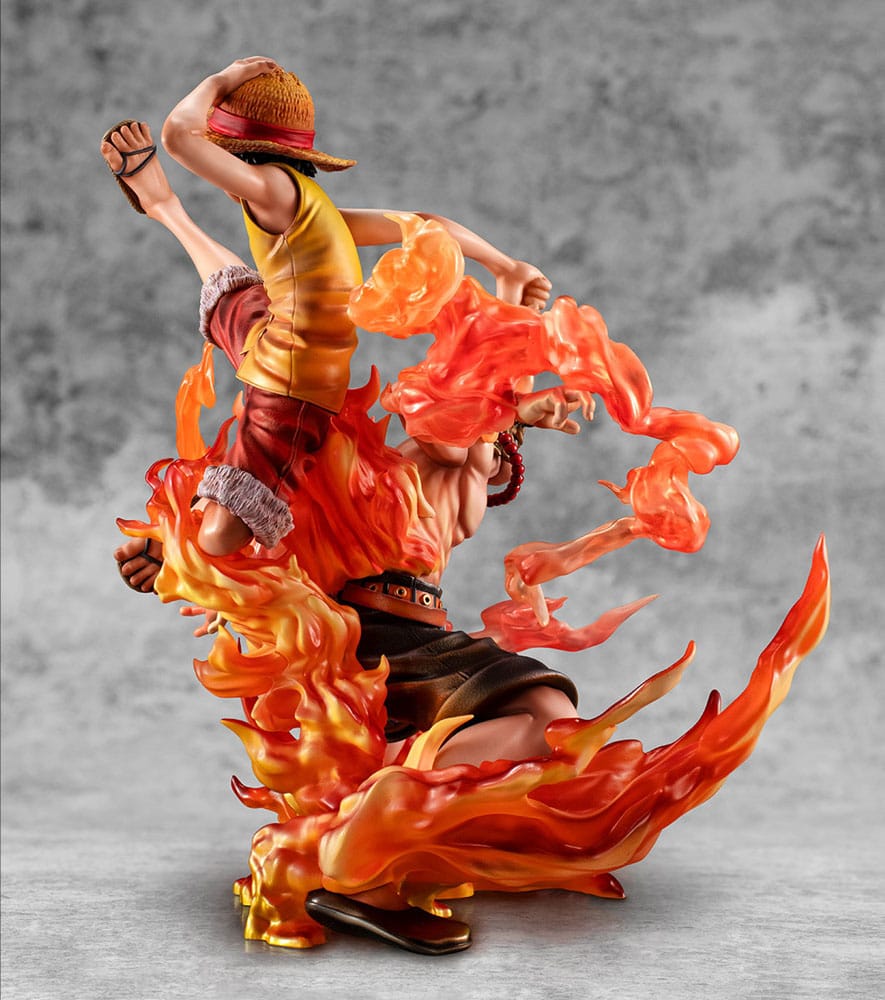 PREORDINE ESAURITO One Piece P.O.P NEO-Maximum PVC Statue Luffy & Ace Bond between brothers 20th Limited Ver. 25 cm (PREORDINE NON CANCELLABILE)