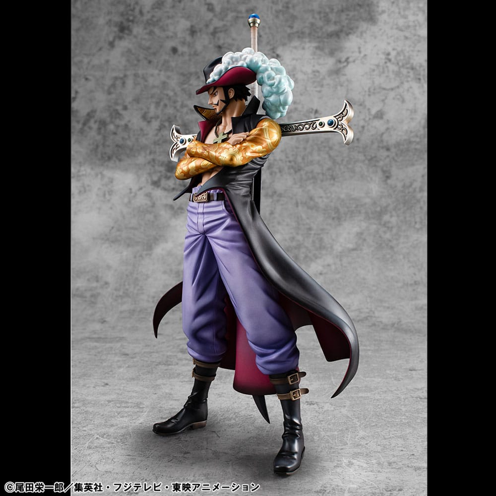 SU ORDINAZIONE One Piece P.O.P SA-MAXIMUM PVC Statue Hawk Eye Dracule Mihawk Ver. R 29 cm