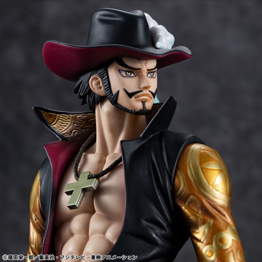 SU ORDINAZIONE One Piece P.O.P SA-MAXIMUM PVC Statue Hawk Eye Dracule Mihawk Ver. R 29 cm