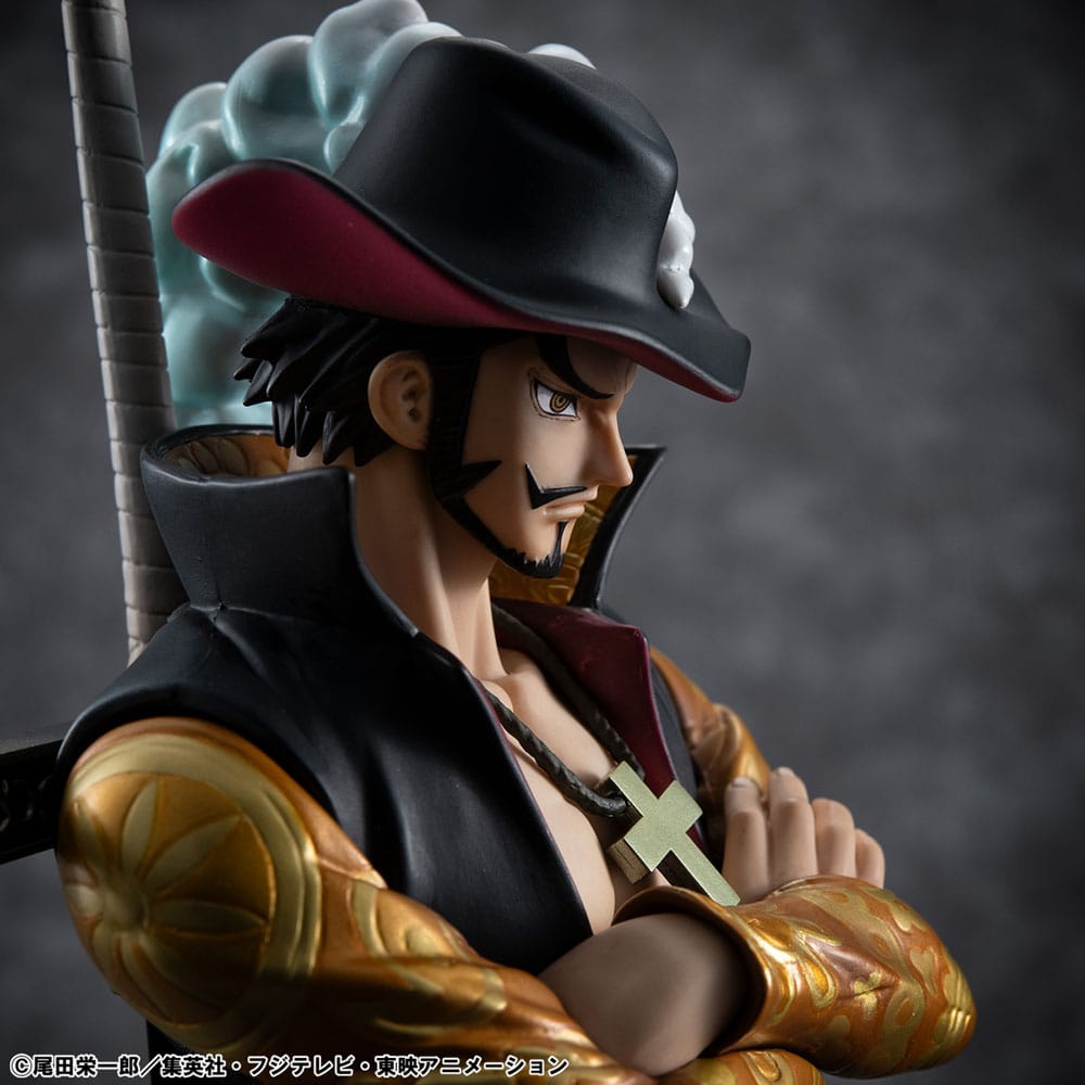 SU ORDINAZIONE One Piece P.O.P SA-MAXIMUM PVC Statue Hawk Eye Dracule Mihawk Ver. R 29 cm