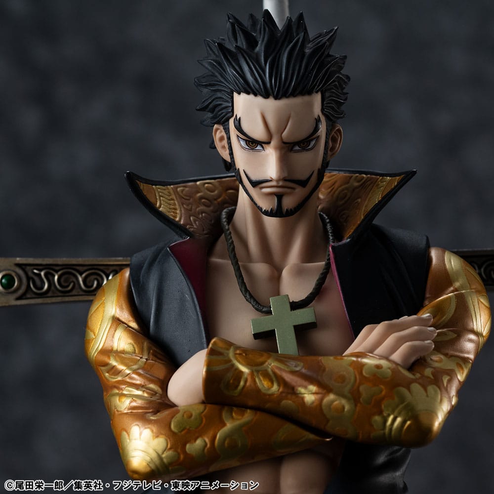 SU ORDINAZIONE One Piece P.O.P SA-MAXIMUM PVC Statue Hawk Eye Dracule Mihawk Ver. R 29 cm