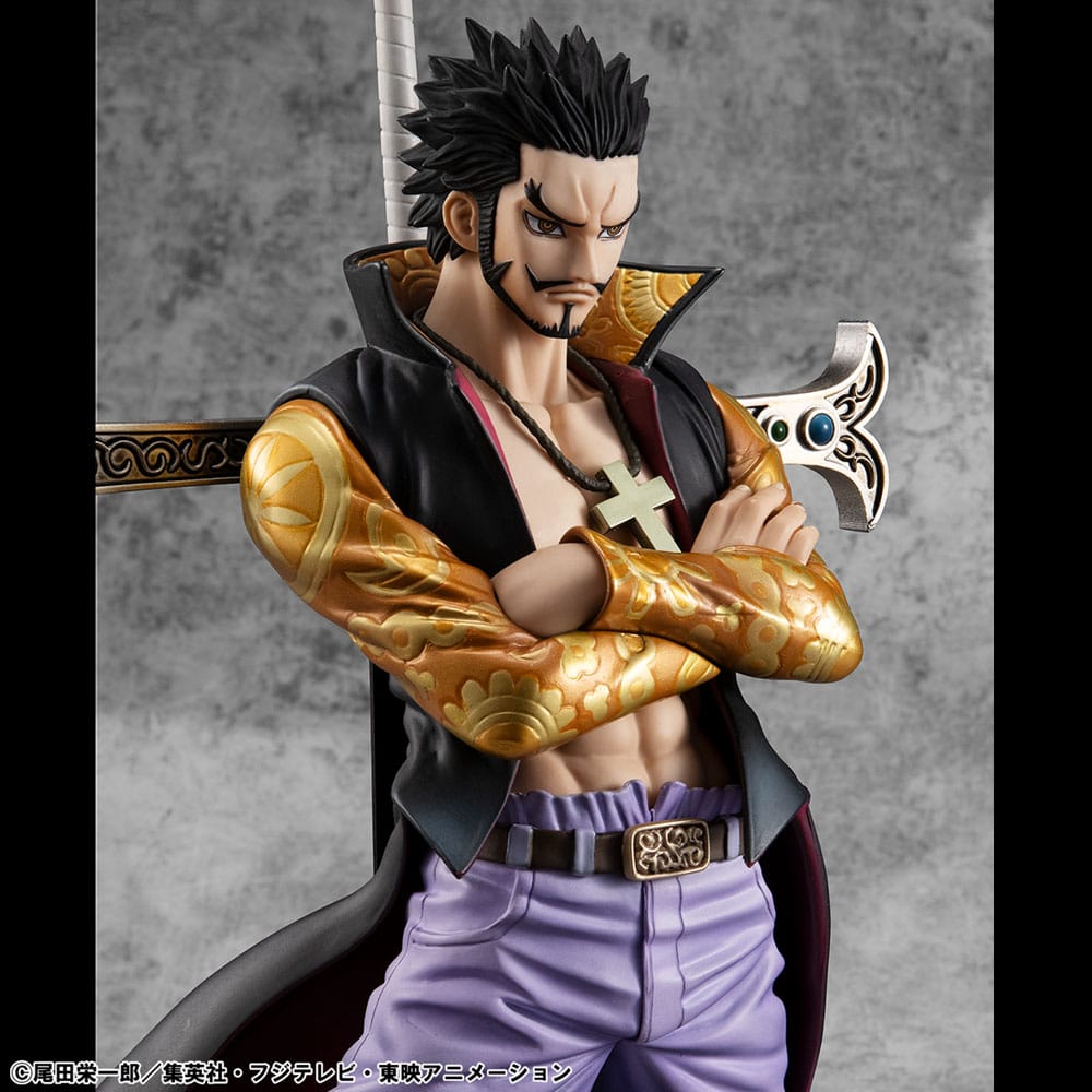 SU ORDINAZIONE One Piece P.O.P SA-MAXIMUM PVC Statue Hawk Eye Dracule Mihawk Ver. R 29 cm