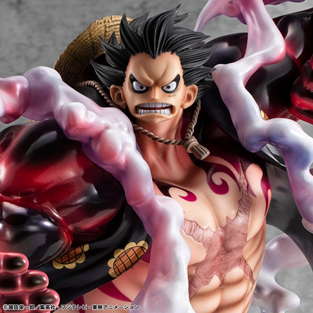 PREORDINE+ 06/2027 One Piece Portrait.Of.Pirates SA-Maximum PVC Figure Monkey D. Luffy Gear 4 Bounce-Man 10th Limited Ver. 30 cm