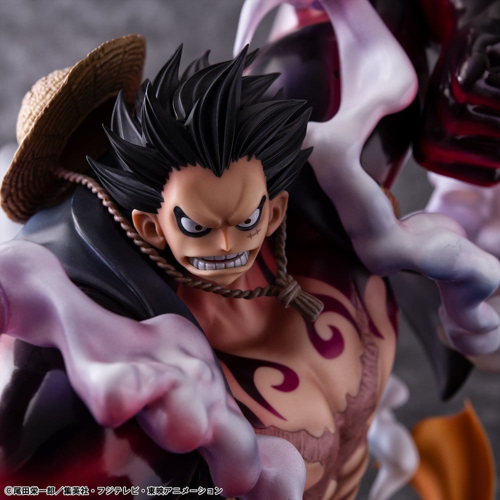 PREORDINE+ 06/2027 One Piece Portrait.Of.Pirates SA-Maximum PVC Figure Monkey D. Luffy Gear 4 Bounce-Man 10th Limited Ver. 30 cm