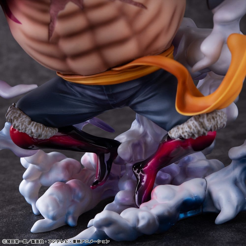 PREORDINE+ 06/2027 One Piece Portrait.Of.Pirates SA-Maximum PVC Figure Monkey D. Luffy Gear 4 Bounce-Man 10th Limited Ver. 30 cm