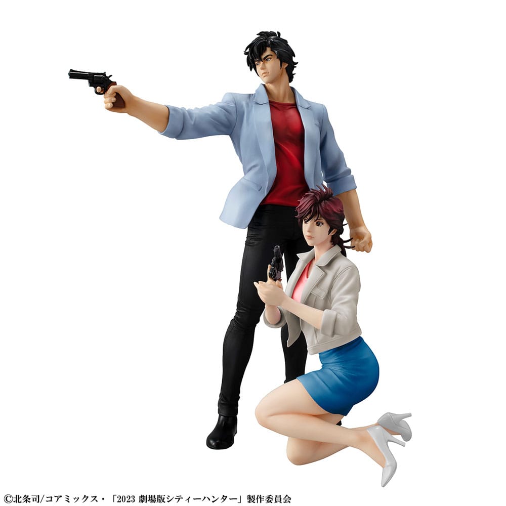 PREORDINE ESAURITO City Hunter Private Eyes G.E.M. Series PVC Statues Saeba Ryo & Makimura Kaori 17 - 25 cm