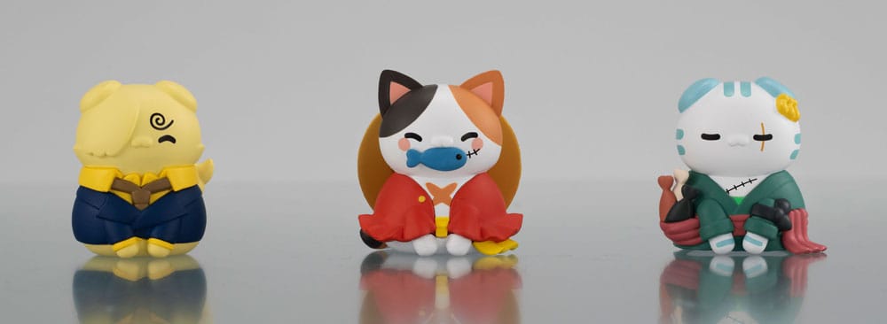 SU ORDINAZIONE One Piece Mega Cat Project Trading Figure 3-Pack Nyan Piece Nyan! Happy Trio 2024 Limited Ver. 3 cm *PREZZO SPECIALE* ESAURITO