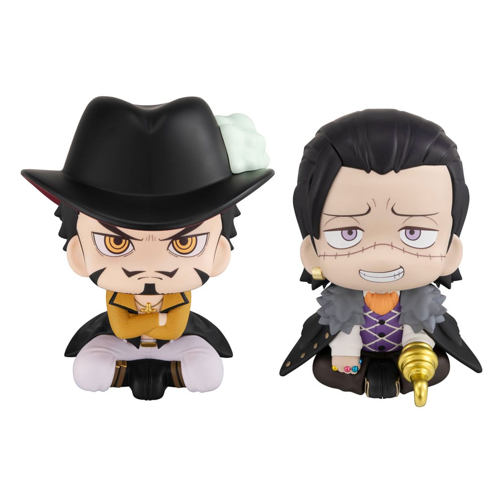 SU ORDINAZIONE One Piece Look Up PVC Statues Dracule Mihawk & Crocodile 11 cm (with gift)