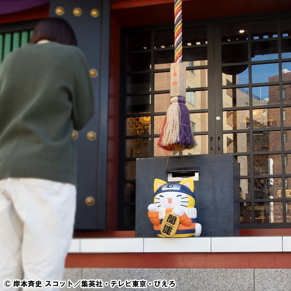 PREORDINE CHIUSO 12/2025 Naruto Shippuden Mega Cat Project Nyanto! The Big Nyaruto Series Trading Figure Nyaruto Fortune Cats Giant Ver. 34 cm (PREORDINE NON CANCELLABILE)