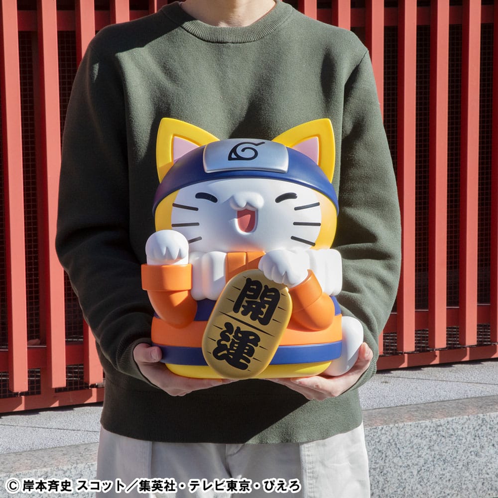 PREORDINE CHIUSO 12/2025 Naruto Shippuden Mega Cat Project Nyanto! The Big Nyaruto Series Trading Figure Nyaruto Fortune Cats Giant Ver. 34 cm (PREORDINE NON CANCELLABILE)