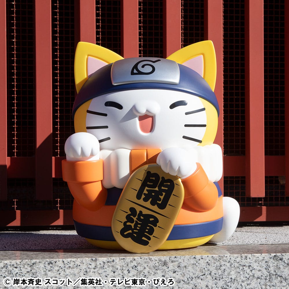 PREORDINE CHIUSO 12/2025 Naruto Shippuden Mega Cat Project Nyanto! The Big Nyaruto Series Trading Figure Nyaruto Fortune Cats Giant Ver. 34 cm (PREORDINE NON CANCELLABILE)
