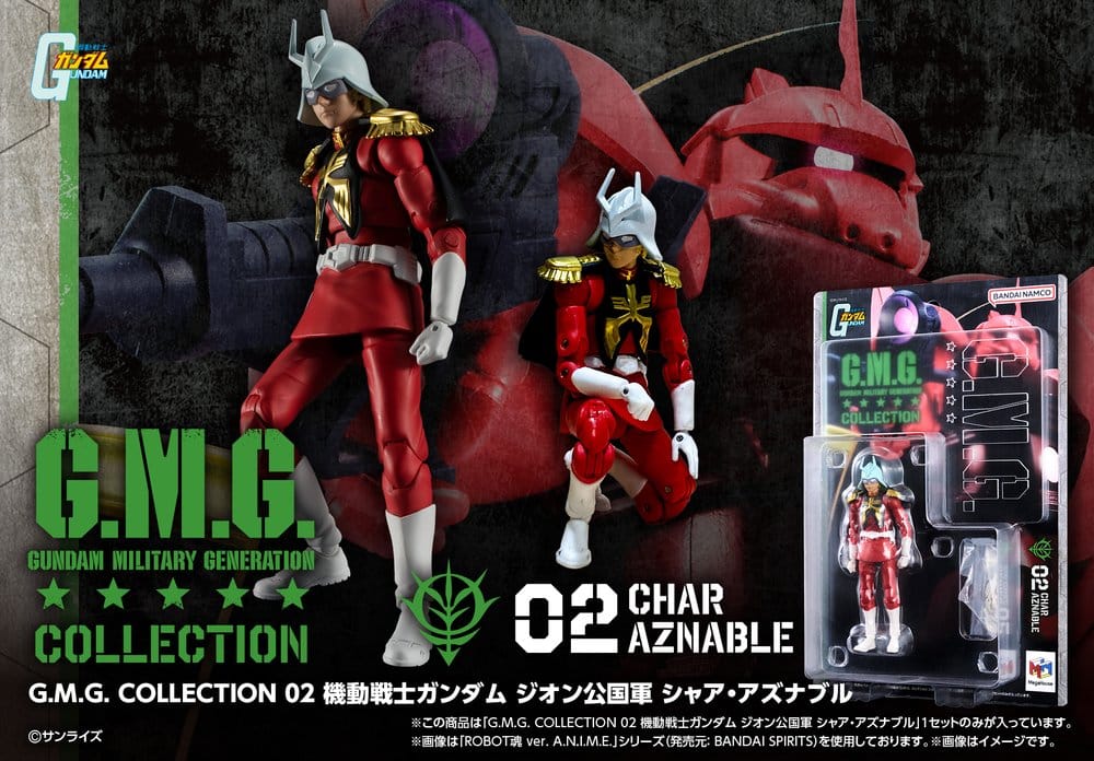PREORDINE+ 09/2027 Mobile Suit Gundam G.M.G. Collection Action Figure 02 Principality of Zeon Char Aznable 10 cm