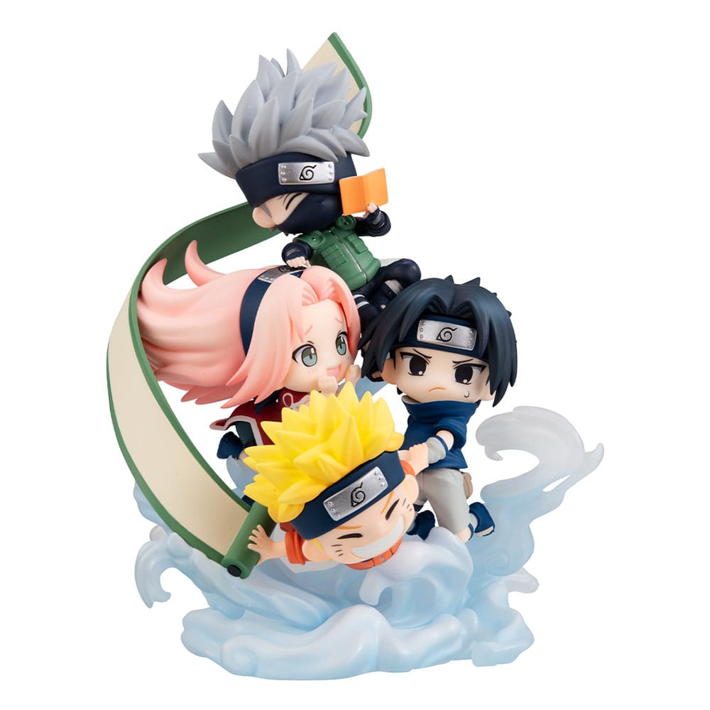 SU ORDINAZIONE Naruto Shippuden FigUnity PVC Mini Statue Gather here, Team 7 13 cm (with gift)
